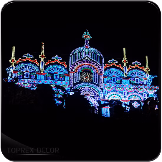 Le motif de la Saint-Valentin s'allume en plein air, décoration de Noël, arc lumineux à LED