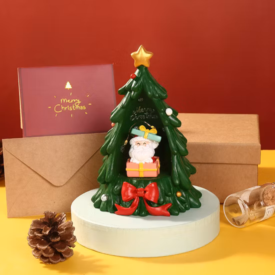 Mini bougie chauffe-plat pour arbre de noël, lueur LED, cadeaux pour arbre de noël, ornement de noël
