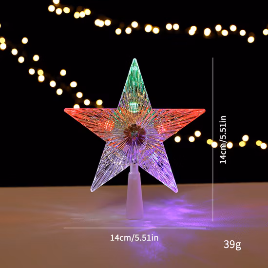 Décoration lumineuse en forme d'arbre de noël, pendentif éclairé par LED en bois, étoile, décoration lumineuse