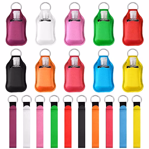 Porte-clés en cuir coloré de luxe, accessoires de luxe, porte-brillant à lèvres de haute qualité, vente en gros