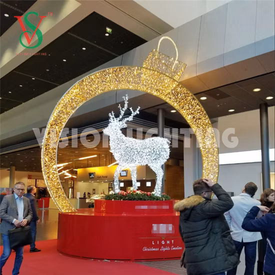 Personnalisez les lumières commerciales de motif d'arc de décoration de Noël de la rue extérieure LED