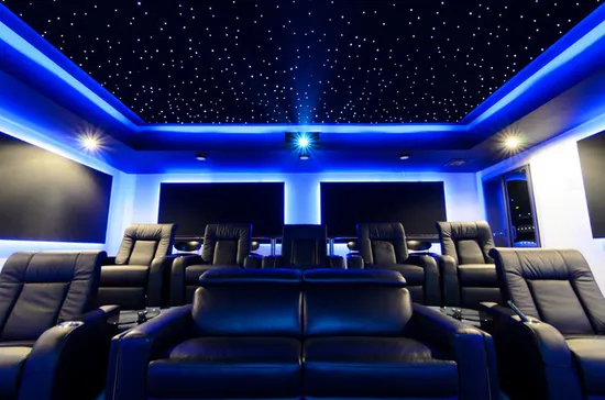 Éclairage de cinéma maison Panneau de plafonnier à fibre optique Star Sky